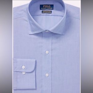 Polo Ralph Lauren Shirt long sleeves front buttons blue shirt business casual